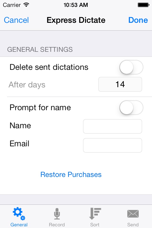 Express Dictate Dictation App screenshot 3