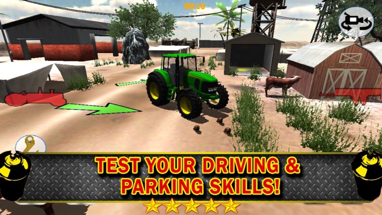 A Farm Tractor 3D Parking Game