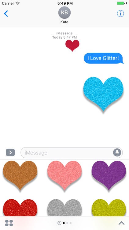 Glitter Heart Stickers screenshot-8