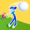 A golf game, a race