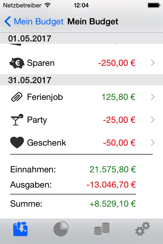 mein Budget -Ausgaben im Griff screenshot 2