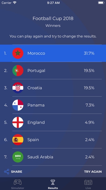 FootballCup2018 Simulator screenshot-3