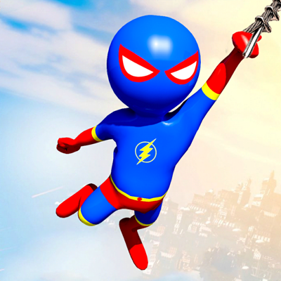 Fly Stickman Spider Rope Hero
