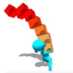 Human Run Stack Blocks Tower