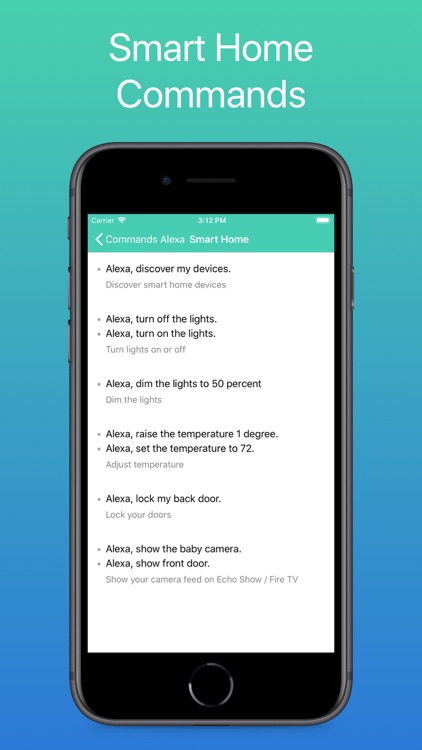 Commands for Alexa