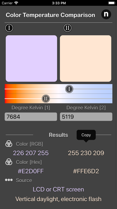 Color Temperature Comparison screenshot 3