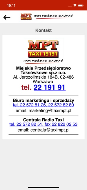 MPT TAXI Warszawa 19191(圖5)-速報App