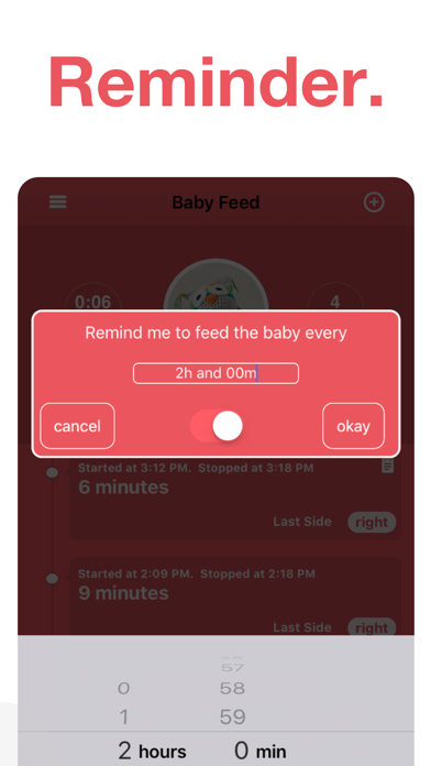 Baby Feed - Feeding timer to track & log nursing & breastfeeding Screenshot 5