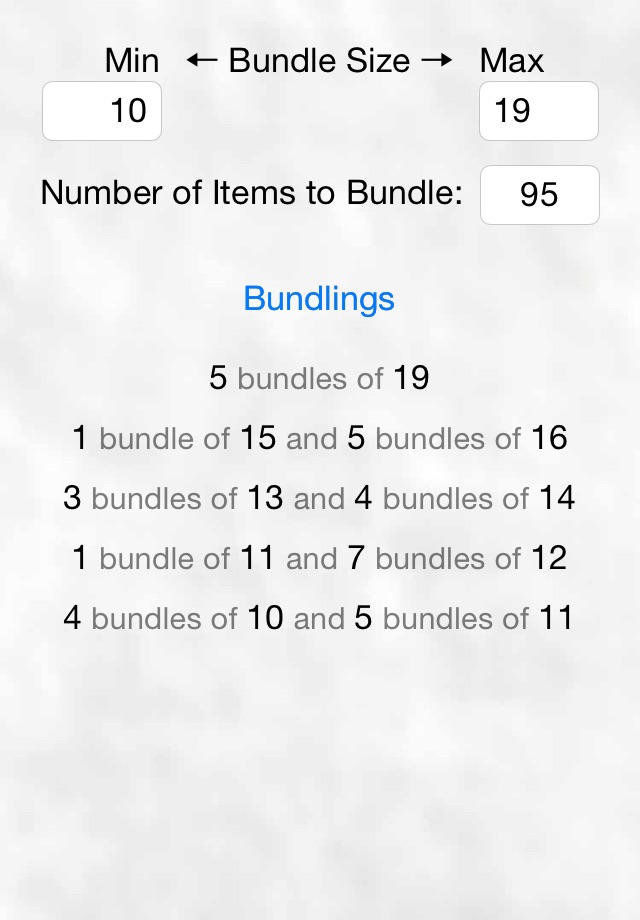 Bundle Calculator screenshot 2