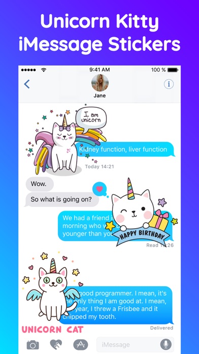 Unicorn Cats Stickers Pack App screenshot 2