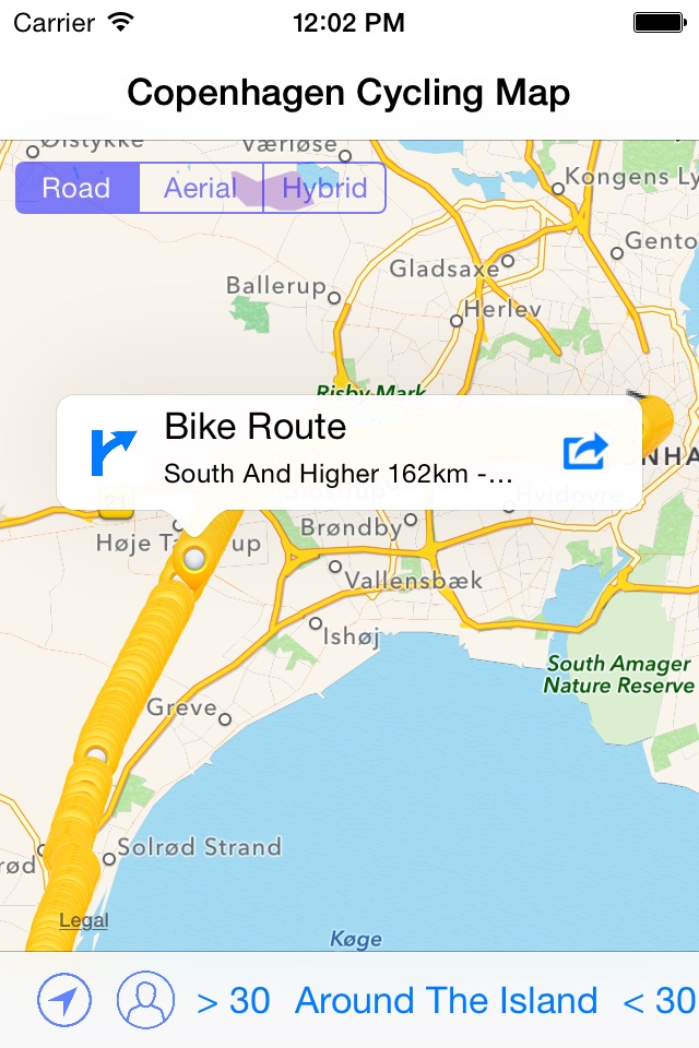 Copenhagen Cycling Map screenshot 3