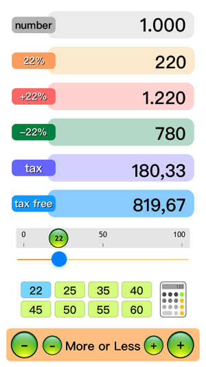 More or Less Calculator