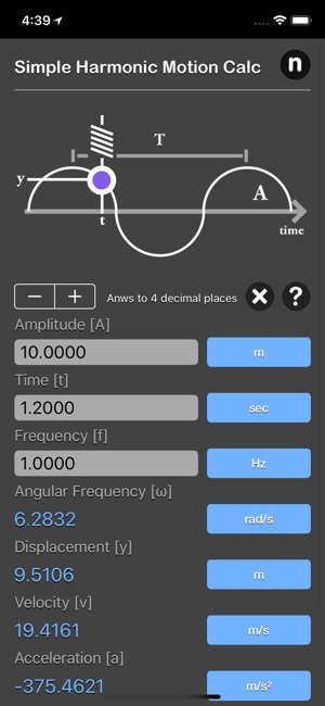 Simple Harmonic Motion Calc(圖1)-速報App