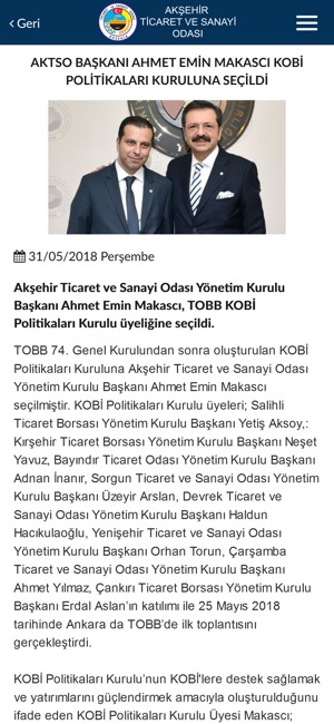 Akşehir TicaretveSanayi Odası(圖3)-速報App