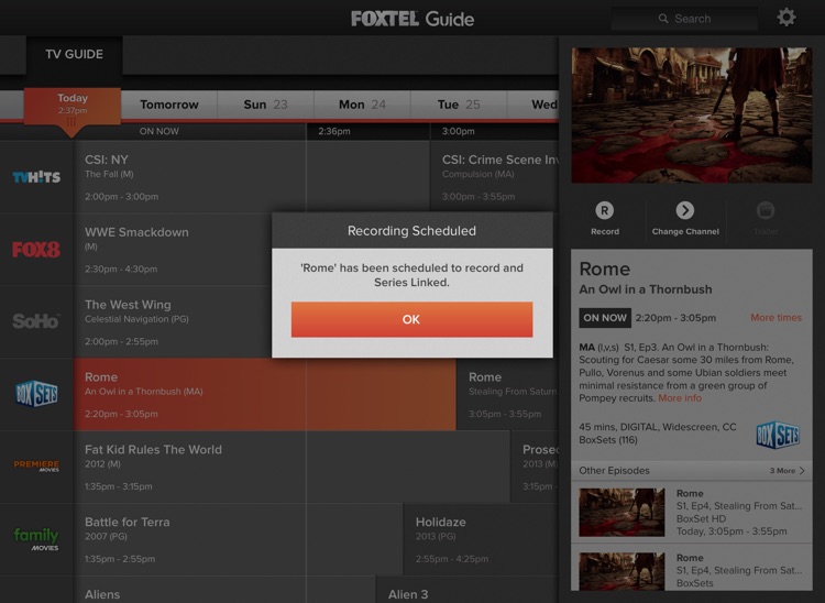 Foxtel Guide for iPad