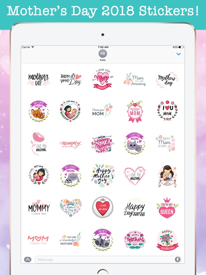 Cute Mothers Day Stickers