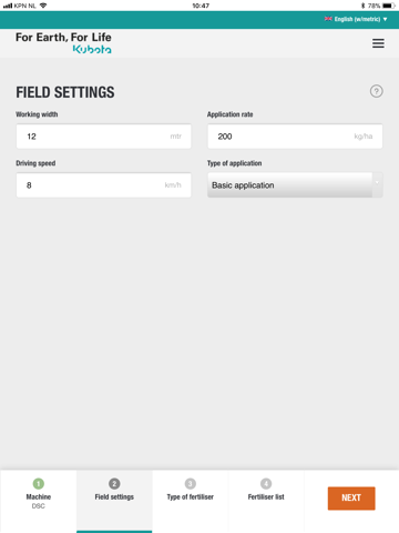 Kubota Spreading Charts - náhled