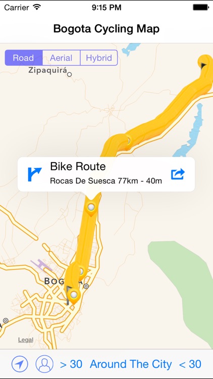 Bogota Cycling Map