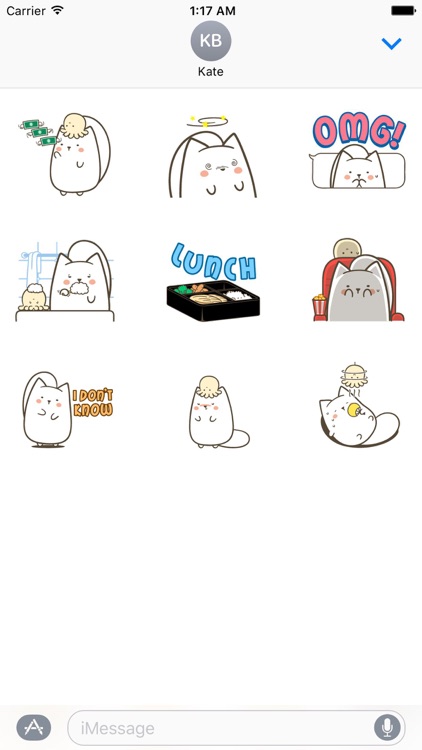 Animated Adorable Cat Stickers