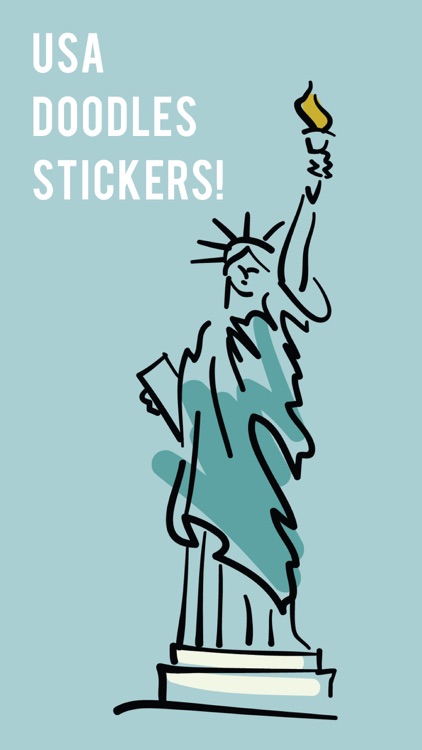USA Doodles Stickers