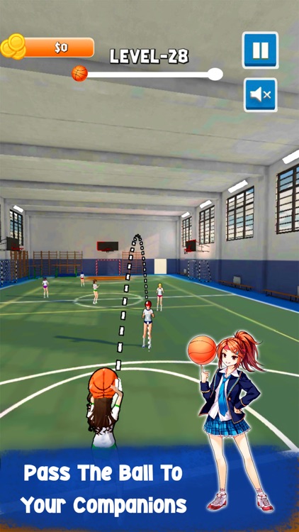 Anime School Basketball Dunk screenshot-4