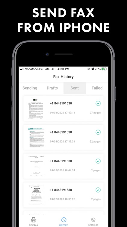 Fax app send fax on iPhone screenshot-5