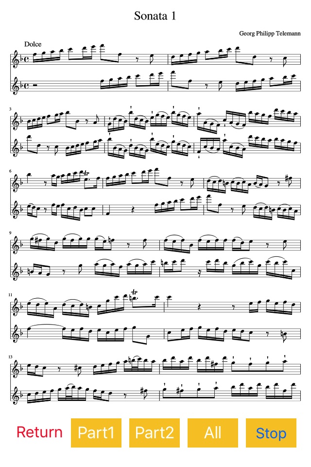 Telemann 6 Recorder Sonatas screenshot 3