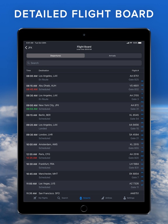 Flight+ Free - Track Live Flights - Flight Board screenshot