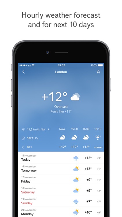 Yandex.Weather online forecast