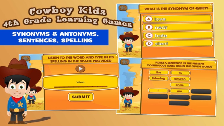 Cowboy Grade 4 Learning Games