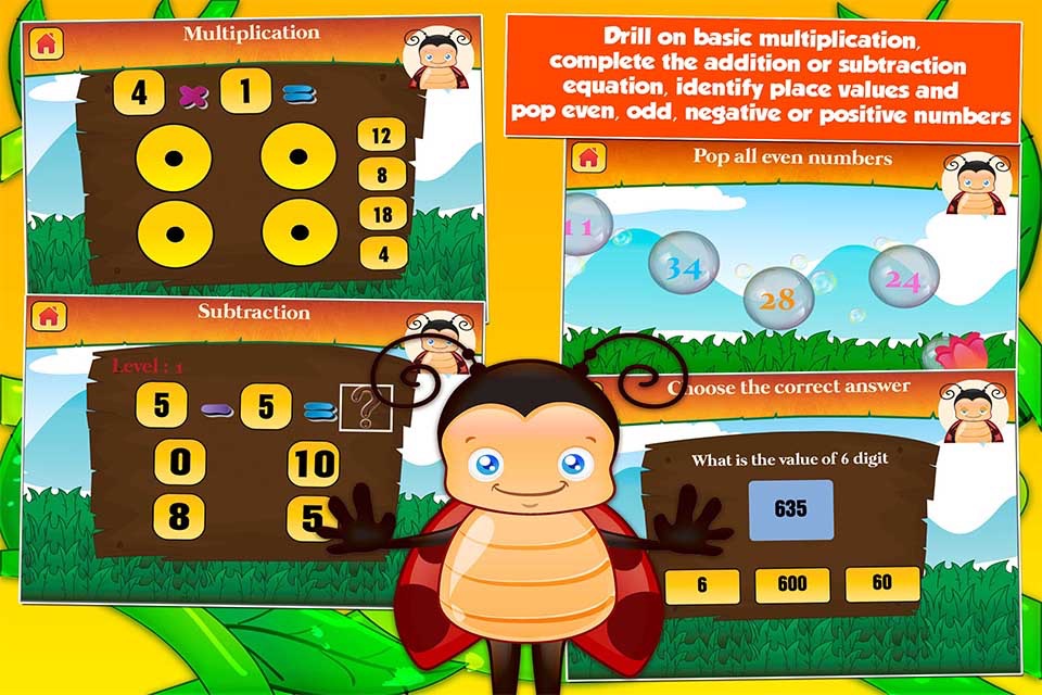 Bugs Second Grade Kids Games screenshot 2