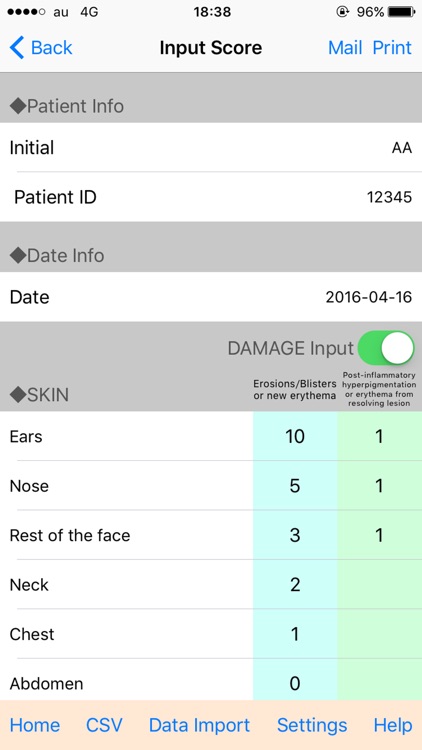 天疱瘡重症度スコア（PDAI）