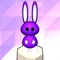 Steppa is a clever purple rabbit