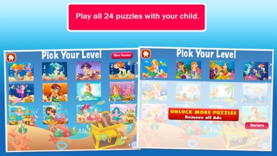 How to cancel & delete Mermaid Princess Puzzles Game for Toddlers from iphone & ipad 4