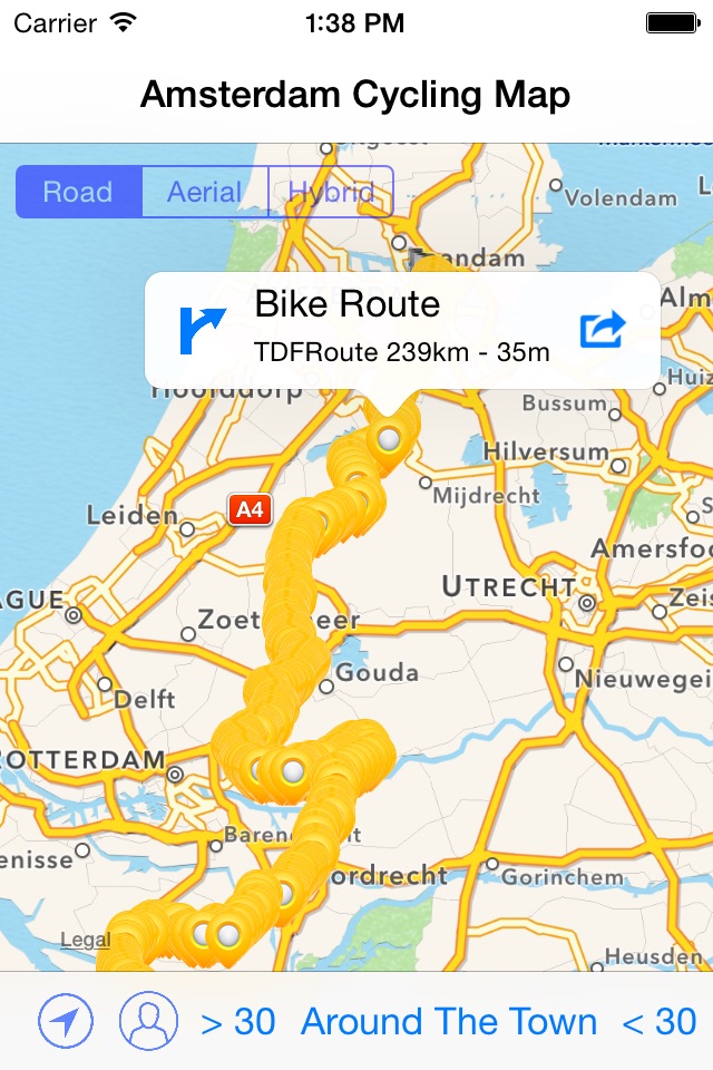 Amsterdam Cycling Map screenshot 4