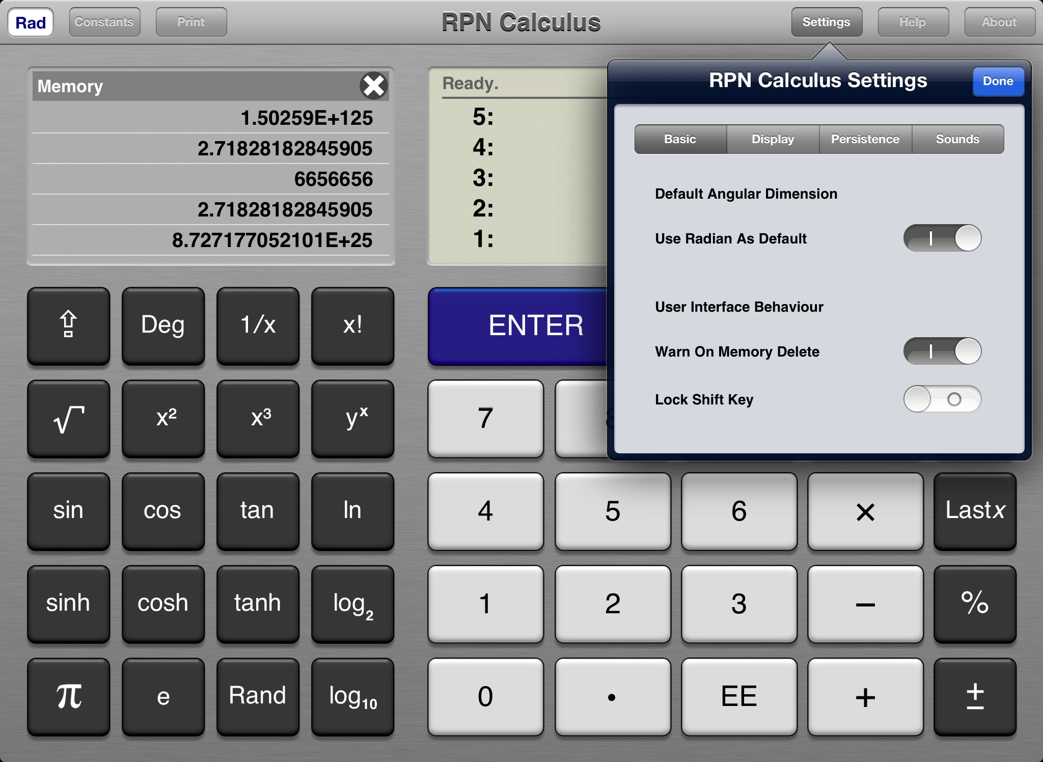 RPN Calculus screenshot 4