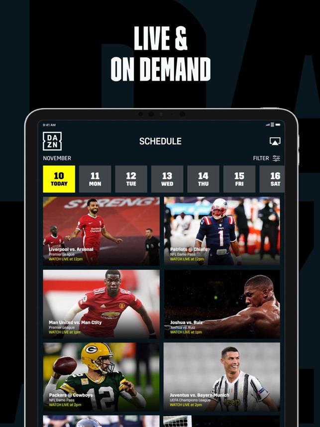 Dazn Live Sports Streaming On The App Store