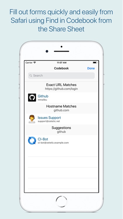 Codebook Password Manager