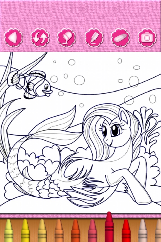 Pony Mermaid Coloring Book screenshot 4