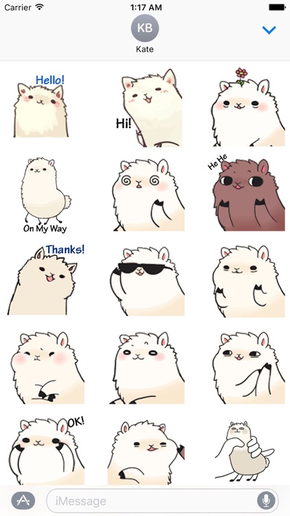 Animated Alpaca Emoji Sticker