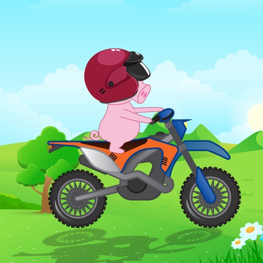 Pig Motorcycle Racing Icon