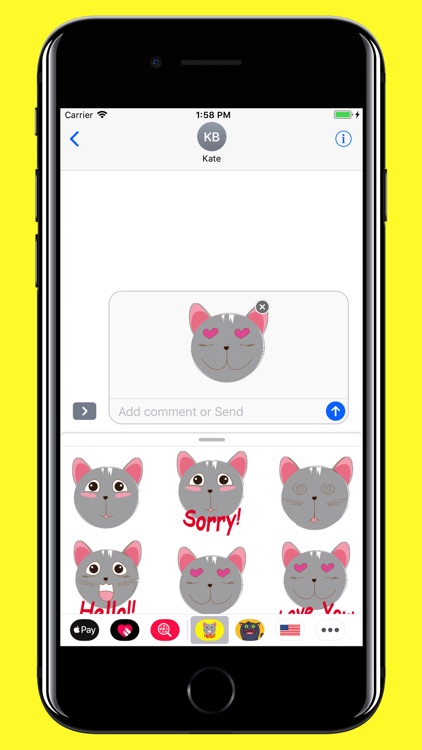 Grey Cat emojis - Smiley moji