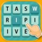 The latest word game, simply swipe the letter tiles to discover the hidden word