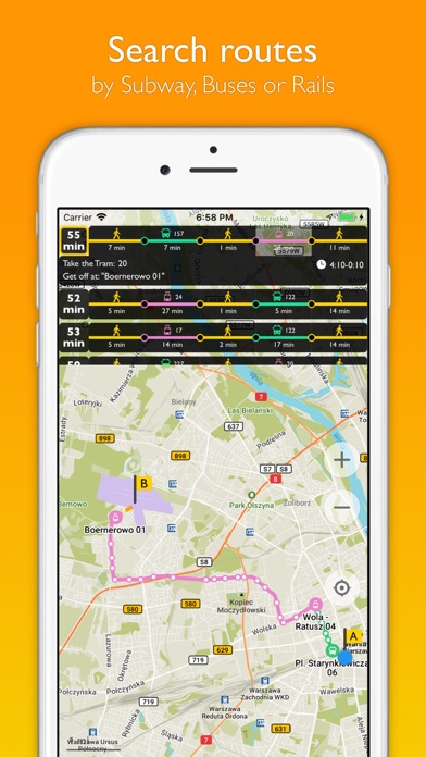 Warsaw offline map & transport screenshot 3