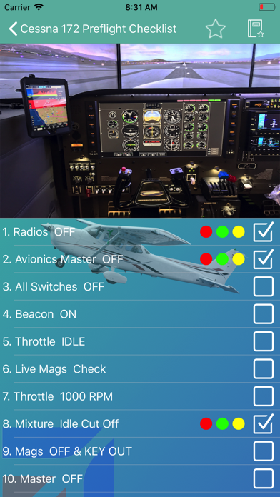 Cessna 172 Preflight Checklist Screenshot 2