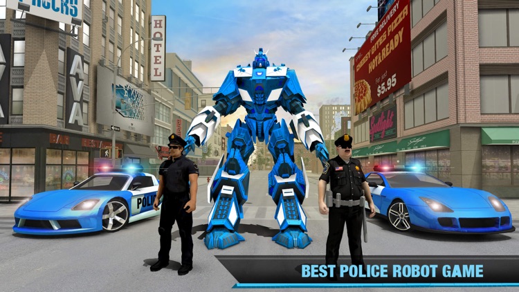 Police Robot Car Transport screenshot-0