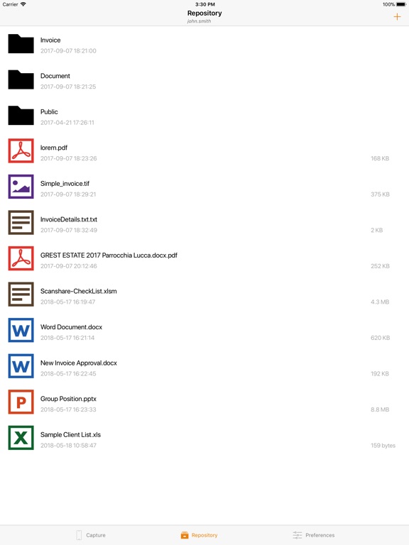 iPad Image of Document Navigator