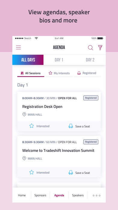 Tradeshift events screenshot 3