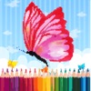Butterfly & Flower Pixel Color