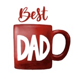 Watercolor Happy Fathers Day